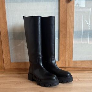 Gia Borghini Black Over-the-Knee Platform Boots